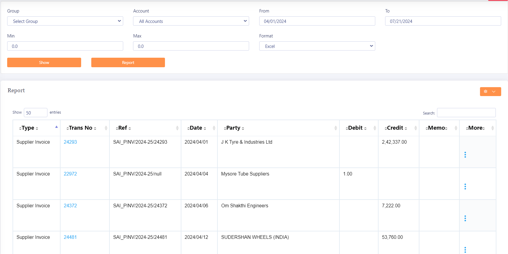 Ledger Transactions