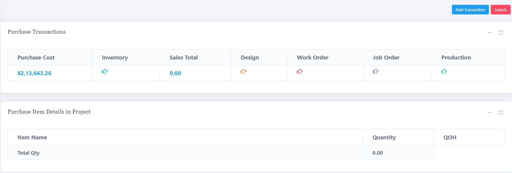 Project wise SCM tracking